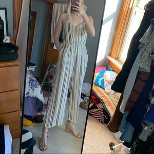 Comfy & Cute olive/white jumpsuit worn once!